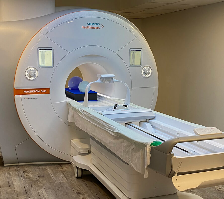Siemens Healthineers MAGNETOM Sola MRI machine in hospital setting representing Centella Hollywood MRI machine for sale